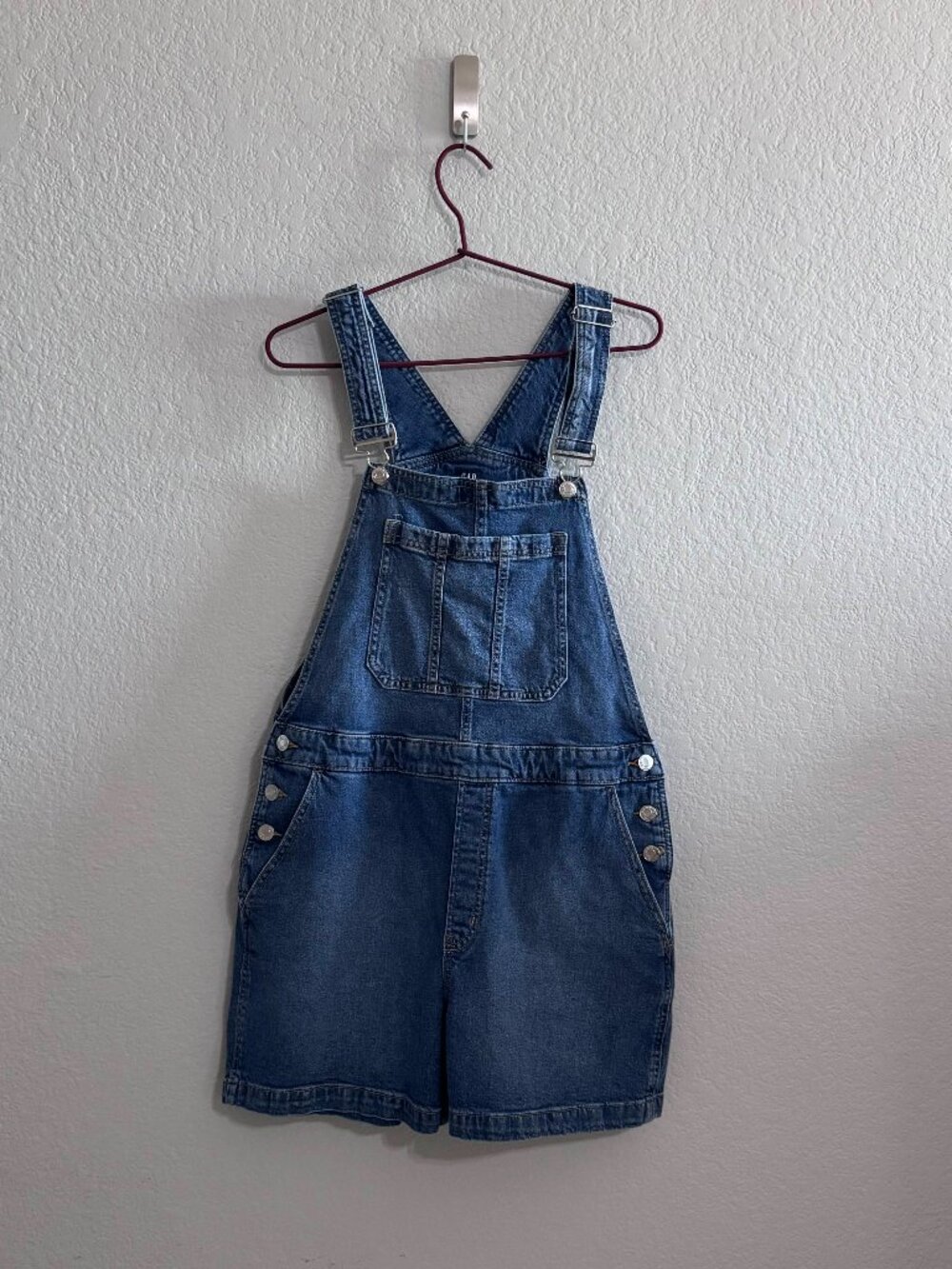 Gap Factory Denim Shortalls Light Wash Size Medium Like New